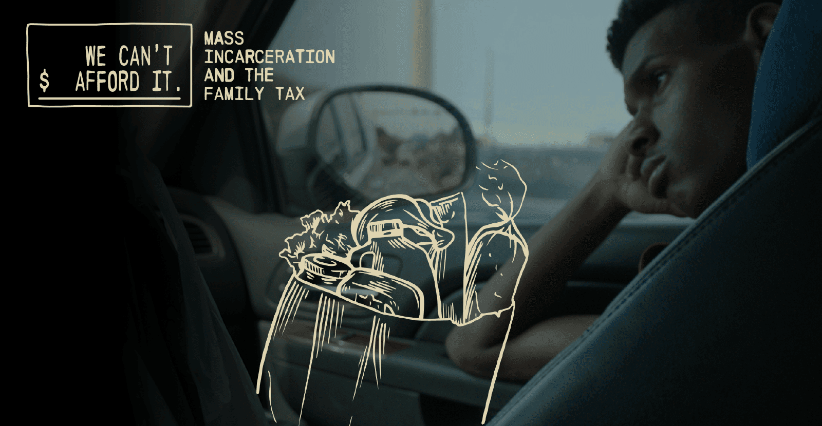 Person in car representing incarceration impact